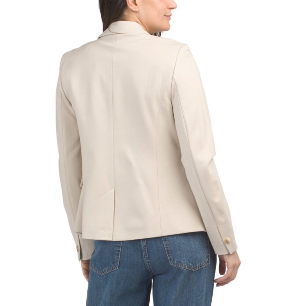 RACHEL ZOE Bone Solid Ponte One Button Front Blaz… - image 2